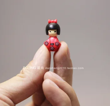Japońskie stare kimono girl Lalka Model Krajobraz Akcesoria Ozdoby Figurka Figurki Sceny Materiał Zabawki dla Dzieci