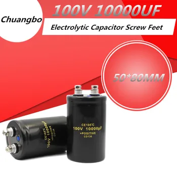 1/SZT 100V10000UF 50*80 MM 10000 µf 100 Aluminiowa śruba Audio Filtrujący kondensator elektrolityczny do 105 ℃ CD136