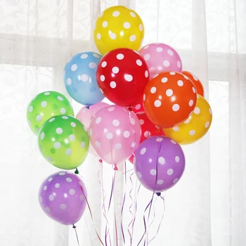 10 szt 12 cali w kropki latex balon pływający festiwal balon ślub dekoracje urodzinowe balon sprzedaż hurtowa