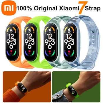 100% Oryginalny Pasek Xiaomi Mi Band 7 Fluorescencyjny Silikonowy Oficjalny Moro Watchband Pasy Xiaomi mi band 7 mi band7 Bransoletka