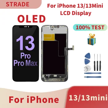 100% Testowy Nowy OLED Dla iPhone 13 13Mini 13Pro ekran LCD Z 3D Dotykowy Цифрователем w Zbieraniu 13 Pro Max Wymienny Wyświetlacz