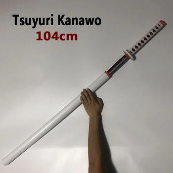 104 cm Demon Slayer Miecz Broń Cosplay Kimetsu no Yaiba Tsuyuri Kanao Shinobu Sowrd Nóż Ninja Gumowa Model Zabawki
