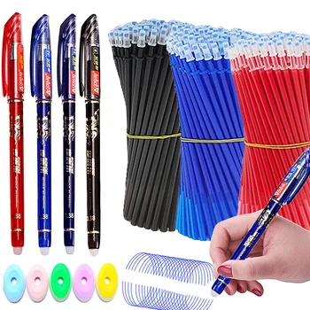 106 Szt Zestaw wymagających prania Żelowych Długopisów 0,5 mm Kawaii Refill dla Dzieci Długopis Do Pisania, Biurowe Studenci z Powrotem w przybory Szkolne Papiernicze
