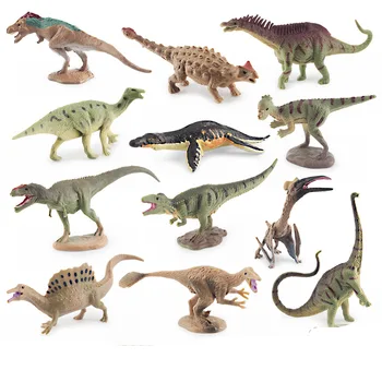 12 szt. Mini Dinozaury Jurajski Figurki Zestaw Гиганотозавр-Barionyks Мозазавр Świat Dinozaurów PVC Figurka Dla Dzieci