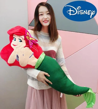 120 cm Nowa Lalka Disney Princess Ariel, Pluszowe Zabawki, Poduszka-Syrenka, Kreskówkowe Animacje Lalka, Dzień Dziecka, Prezenty Na Urodziny Dla Dziewczyn