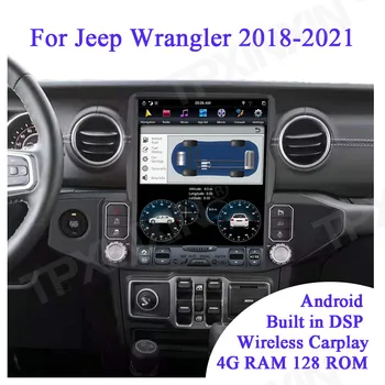 13,3-calowy ekran Pionowej Tesla styl Dla Jeep Wrangler 2018-2021 Multimedialne Radio Samochodowe Nawigacja GPS Stereo 2din radioodtwarzacz, Odtwarzacz