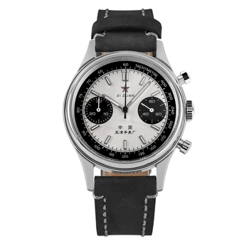 1963 Panda Chronograf Pilotażowe Zegarek Męski Mechanizm Miyota 40 mm sił POWIETRZNYCH Szafirowe Szkiełko Fosforyzujące Kwarcowy Zegarek Reloj Hombre