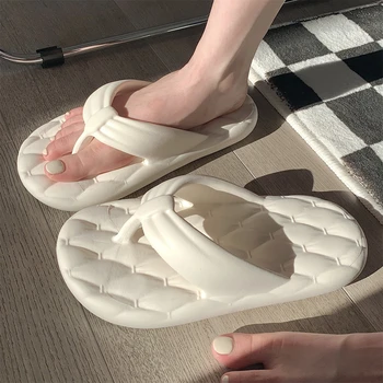 2022 r., Nowe plażowe klapki, sandały damskie, miękkie pantofle na platformie z EVA damskie Modne japonki na wakacje, letnie damskie buty bez zapięcia