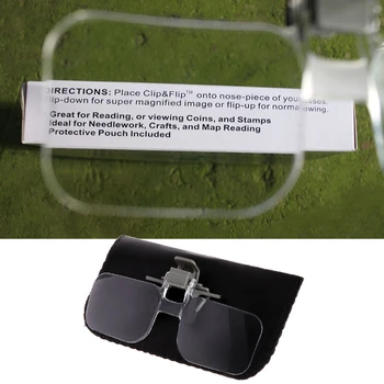 2X Okulary Styl Lupa Szkło Powiększające Soczewki z Klipsem Do Czytania wysokiej jakości