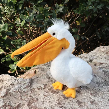30 CM Realistyczny Pelikan Miękkie Zabawki Zwierząt Miękkie Duże Usta Pelikan Pluszowe Lalki Prawdziwe Życie Ptaków Pluszowe Zabawki Prezenty Na Urodziny Dla Dzieci