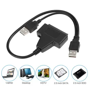 30 cm USB 2.0 na SATA 2,5/3,5 cala SSD Dysk twardy Adapter Konwerter do Stacjonarnego i Laptopa