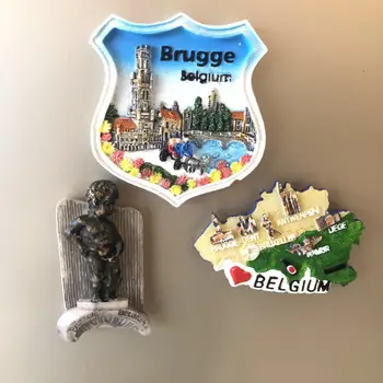 3D, Magnesy Na Lodówkę Z Żywicy Belgia Brugia Turystyczna Pamiątka Węgry Kapok Budapeszt Chile Magnetyczne Ozdoba Do Lodówki Pomysły na Prezenty