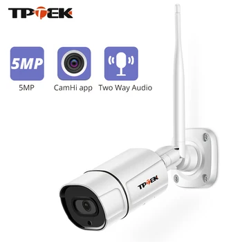 5-Megapikselowa kamera IP Zewnętrzna WiFi Kamera HD Bezprzewodowe, Monitoring Wideo 1080P Strona Bezpieczeństwo Wi-Fi Camara Dwukierunkowe Audio CamHi Wi-Fi Cam