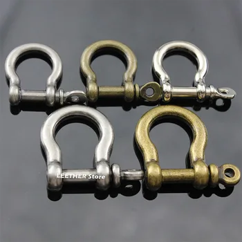 5 szt. klucz ręcznie skórzana łańcuch skórzane narzędzia retro DIY akcesoria skórzane zatoki podkowy klamra kształcie litery U, sprzączka D-kształtna klamra