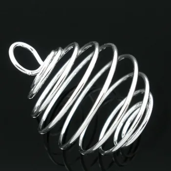 8 sezonów, Metalowe, Spiralne Komórki Koraliki Charms Lampa Posrebrzane Zawieszki DIY tworzenia Biżuterii Prezenty 29 mm x 25 mm, 27 mm x 24 mm, 20 szt.