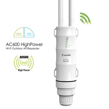 AC600 Dualband 2,4 G/5G Bezprzewodowy AP Wysokiej Mocy Wifi Repeater na Zewnątrz Wodoodporny Bezprzewodowy Router Wifi Przedłużacz z Zewnętrzną Anteną