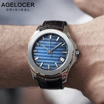 AGELOCER Automatyczny Zegarek Dla Mężczyzn Mechaniczne Szafir Tarcza Z Datą Zegarki Męskie 2020 luksusowe Automatyczne Męskie Biznesowe Zegarek