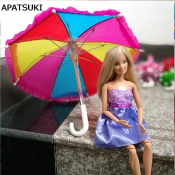 Akcesoria Dla Lalek Parasol Handmade Dla Lalki Barbie Dekoracji Domu Lalek Losowy Kolor Dziewczyna Urodziny Prezent Na Boże Narodzenie