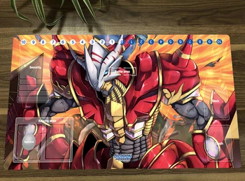 Anime Digimon Duel Playmat Vritramon Trading Card Game Pad DTCG CCG Podkładka pod Mysz Tenis Mata TCG Gry Podkładka pod mysz i Karciane Strefy Wolny Torba