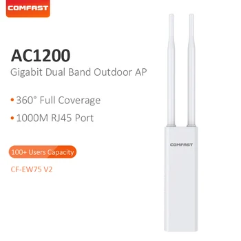Comfast 1200 Mbit/s Zewnętrzny Bezprzewodowy Punkt Dostępowy 2,4/5G PoE Gigabit Range Extender Wi-Fi z Wysokim współczynniku wzmocnienia Wzmacniacz Z Anteny WiFi Hotspot