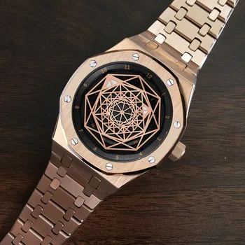 DIDUN Automatyczny zegarek mechaniczny ze stali nierdzewnej mody wodoodporne świecące zegarki męskie