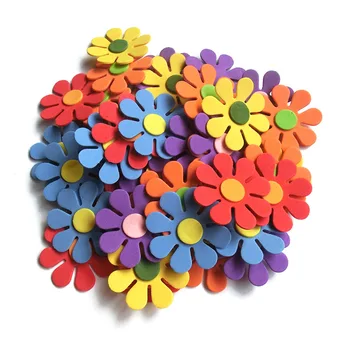 Dzieci 3D Sztuka Pianki EVA Naklejki Na Ścianę Mieszany Wzór DIY Kreskówka Kwiat Puzzle Zabawki Early Learning Edukacja Wystrój Rzemiosła