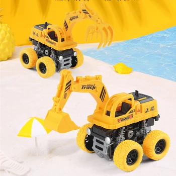 Dzieci Śmieszne Zabawki Koparka Inżynierii Samochód Przechwytywanie Materiał Ciężarówka Ciężarek Samochód Zabawki, Prezenty dla Małych Chłopców, Dziewcząt 2-3 Lat