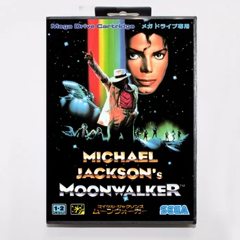 Gry Kaseta Moonwalker Michaela Jacksona 16 bitów MD Plac mapa Z detalicznej Skrzynią Dla Sega Mega Drive