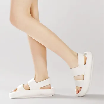 JIANBUDAN/ Nowość w 2022 roku; sandały Damskie na grubej podeszwie; letnie uliczne sandały EVA z miękką podeszwą; Japonki; modne klapki Unisex; obuwie plażowe
