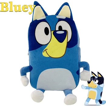 Kawaii Bluey Plecaki Kreatywny Kreskówka 3D Pluszowy Wystrój Domu Błękitny Pies Pluszowe Torba Modny Przedszkole dla Dzieci Szkolny Tornister