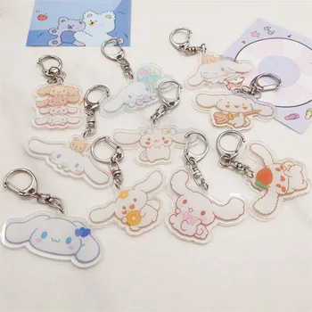 Kawaii Sanrio Cinnamoroll Brelok Akrylowy Przezroczysty Ładny Plecak Zawieszenie Anime Brelok Samochodowy Biżuteria Prezent Pary Zabawki Dla Dzieci