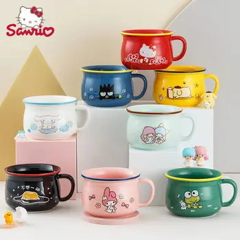 Kawaii Sanrio Hello Kitty Kubek Ceramiczny Cute Anime Kreskówki Cinnamoroll Melodia Filiżanka Filiżanka Śniadaniowa Szklanki Świąteczny Prezent