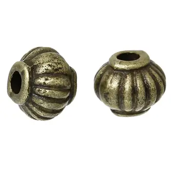 Koraliki-przekładki Doreen Box w kształcie dyni z antycznej epoki brązu około 5 mm (2/8 