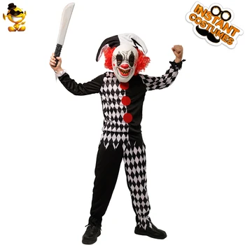 Kostium Klauna dla chłopca DSPLAY Dzieci Klaun w Czarno-białe pasy Na imprezę na Halloween