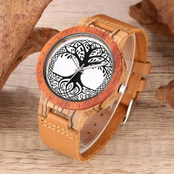 Luksusowe Drewniane Kwarcowy Zegarek dla Mężczyzn i Kobiet, Modne Zegarki z Tarczą 