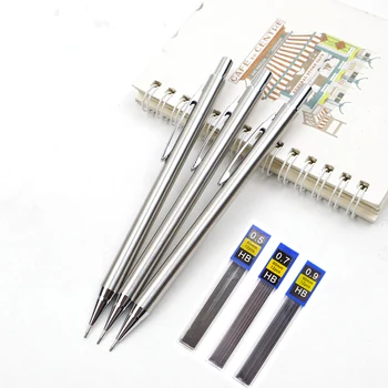 Mechaniczny Ołówek 0,5 mm/0,7 mm/0,9 mm Wysokiej jakości Automatyczny Ołówek Profesjonalne Malarstwo Pisemne Szkolne 2 ołówka + 3 napełniania