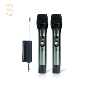 Mikrofon odbiornika baterii litu ХИСИНГВЕЛЛ akumulator bezprzewodowy system mikrofonowy metalu UHF do śpiewania partii, karaoke