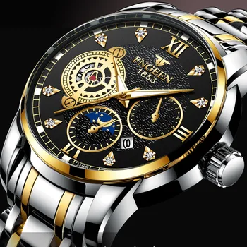 Modne Męskie Zegarki Najlepsze Marki Luksusowych Zegarków Zegarek Kwarcowy Kalendarz Złote Zegarki Męskie Wodoodporny Zegarek Nadaje się dla Mężczyzn