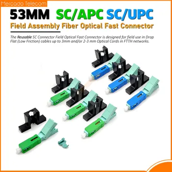 Najniższa cena 53 mm SC APC Jednomodowy SM Złącze Optyczne FTTH Narzędzie Zimne Złącze Narzędzie SC UPC Fiber-Optic Szybkie Złącze