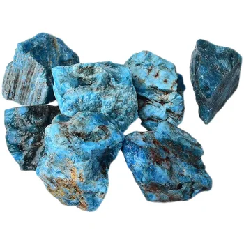 Naturalny, Nieprzetworzony Niebieski jest apatyt Surowe Kamienie Krystaliczny żwir Minerały i Kamienie Próbki Surowego kamienia Szlachetnego