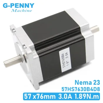 NEMA23 silnik krokowy z podwójnym wałem 57x76 mm D = 8 mm 1,89 Nm.m 3A 4-kanał podwójny wał 1,8 grad CNC i drukarki 3D!