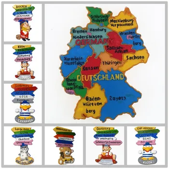 Niemcy Mapa 3D Zwierząt Przewodnik Turystyczny Pamiątka Magnesy Na Lodówkę Ozdoby Ręcznie wykonane Produkty Magnetyczny Lodówka Prezenty