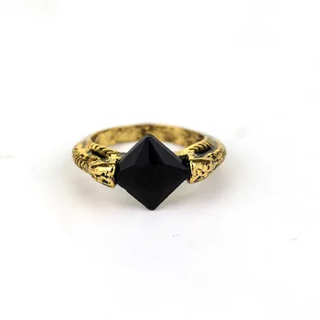 Nowy Czarny Kamień Wskrzeszenia Pierścionek Vintage Czarny Szampana Kryształ Hurtowych Kryształ Kobiety I Mężczyźni