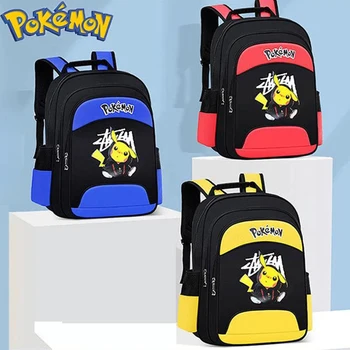 Nowy peryferyjny plecak anime Pokémon Pikachu uczniowie zmniejszają obciążenie na lekki dziecięcy plecak Pikachu trend