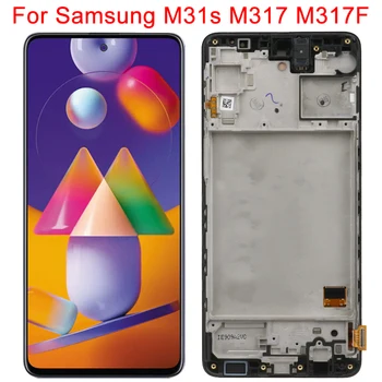 Oryginalny M317 Wyświetlacz LCD Do Samsung Galaxy M31s M317F Wyświetlacz Z Ramką Ekran Dotykowy 6,5 