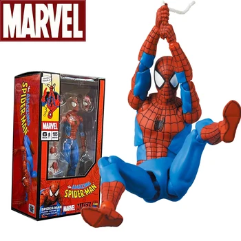 Oryginalny Mafex 185 Klasyczne Figurki Spider-Mana Zabawki 1/12 6 Cali Posąg Człowieka-Pająka Model Lalki Kolekcjonerskie Biżuteria Prezenty