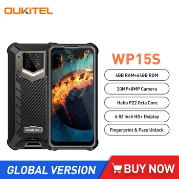 Oukitel WP15S Wytrzymały telefon komórkowy IP68 Wodoodporny Android 11 Smartfon z 4 GB + 64 GB Восьмиядерный telefon komórkowy Al Quad Kamera 15600 mah NFC