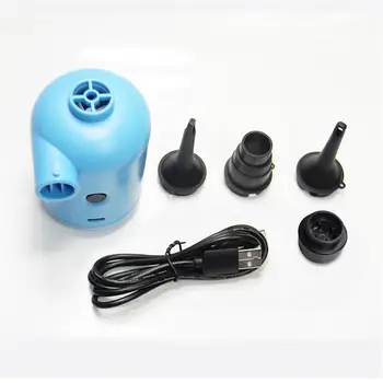 Przenośny Mini-Pompa Powietrza USB Elektryczny Pompa Powietrza Z 4 Końcówkami Do Plażowej Panem Pierścienie Materac Do Basenu Łóżka Łodzi