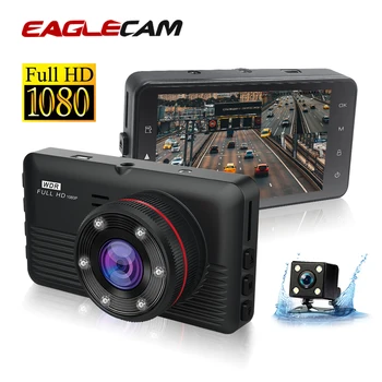 Rejestratory 3 Cali Full HD 1080 P Podwójny Obiektyw Wideo Rejestratory z podczerwień Rejestrator Night Vision G-Sensor Mini Cofania Samochodu Kamera