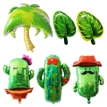 Roślina Tropikalna Palma Kokosowa, Kaktus Folia Balony Dzień Ziemi Zielony Dekoracje Tematyczne Dostawy Urodziny Dla Dzieci Prezenty Zabawki